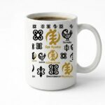 Mug Adinkra Or & Noir