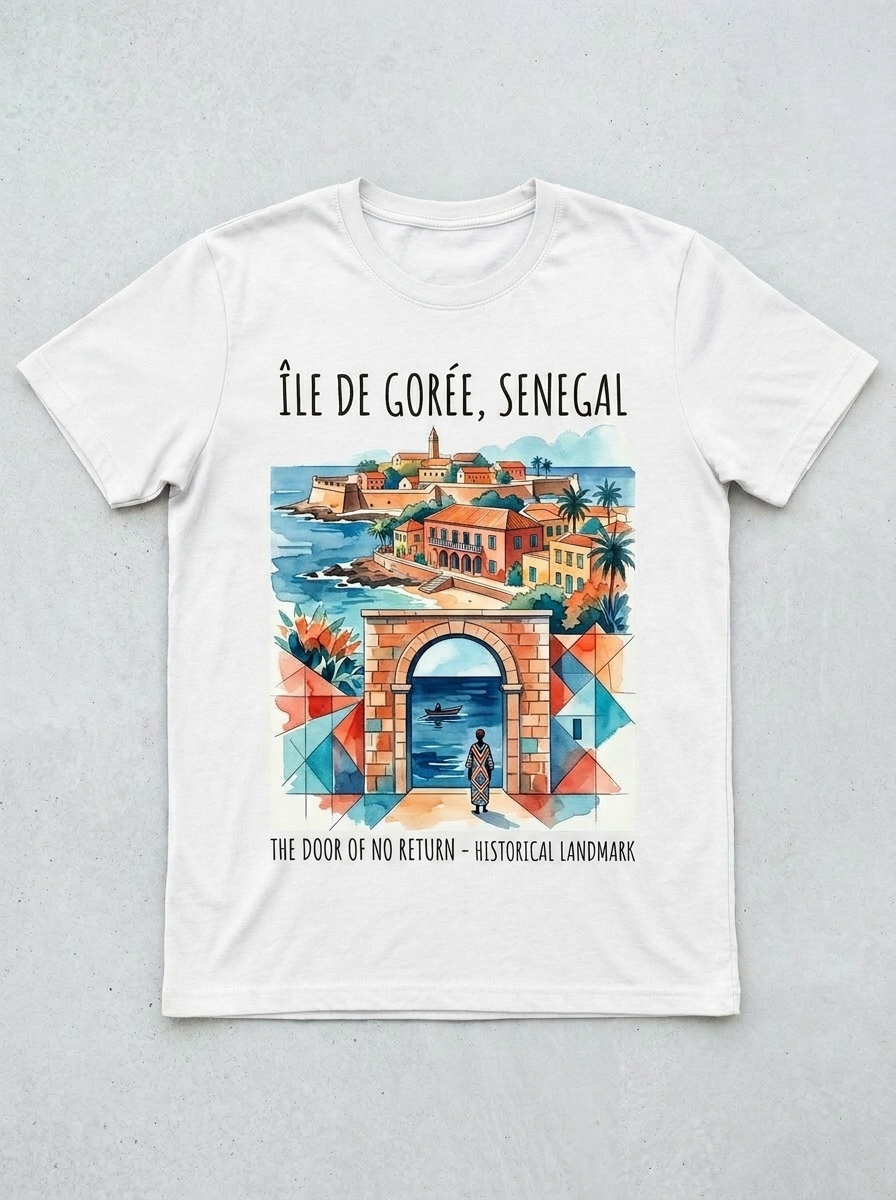 T-shirt_blanc_sans_modifier_trop_202605300902 T-shirt Île de Gorée – Image 1
