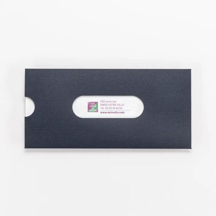 Carte de vœux personnalisée étui bleu à hublots – Image 3