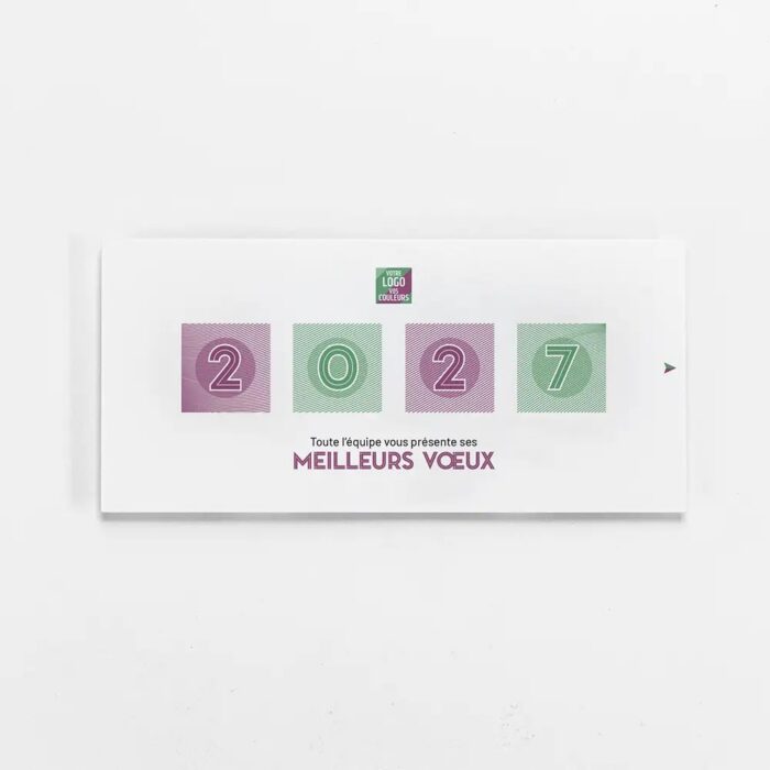 Carte de vœux personnalisée étui bleu à hublots – Image 4