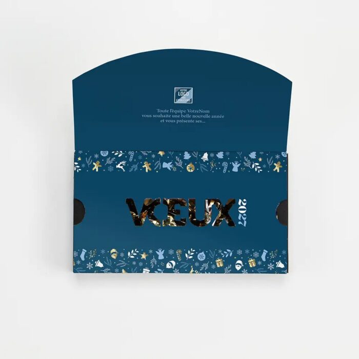 Boîte personnalisée avec 9 papillotes chocolat - Réveillon – Image 3