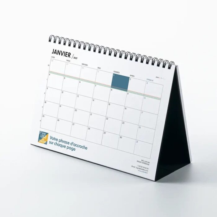Calendrier chevalet carré (15x15 cm) personnalisé - Nature – Image 3
