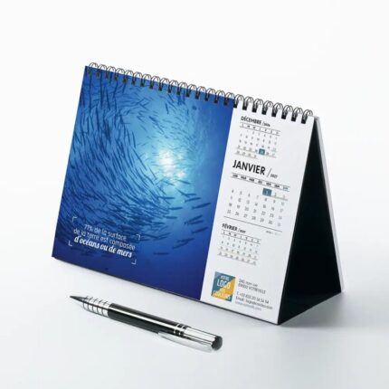 Calendrier chevalet carré (15x15 cm) personnalisé - Nature