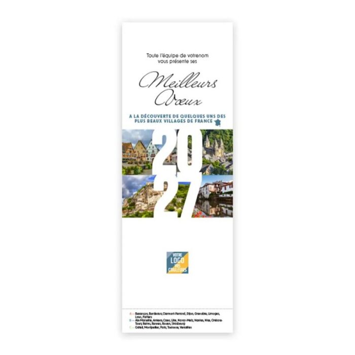 Calendrier chevalet vertical (21x7,5 cm) personnalisé – Image 4