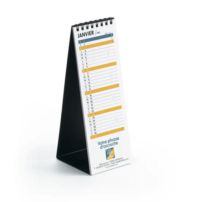 Calendrier chevalet vertical (21x7,5 cm) personnalisé – Image 2