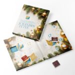 Carte de vœux personnalisée avec chocolats - Pétales Kraft