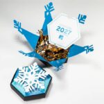 Coffret personnalisé avec calendrier et papillotes de chocolat - Calcao Noël